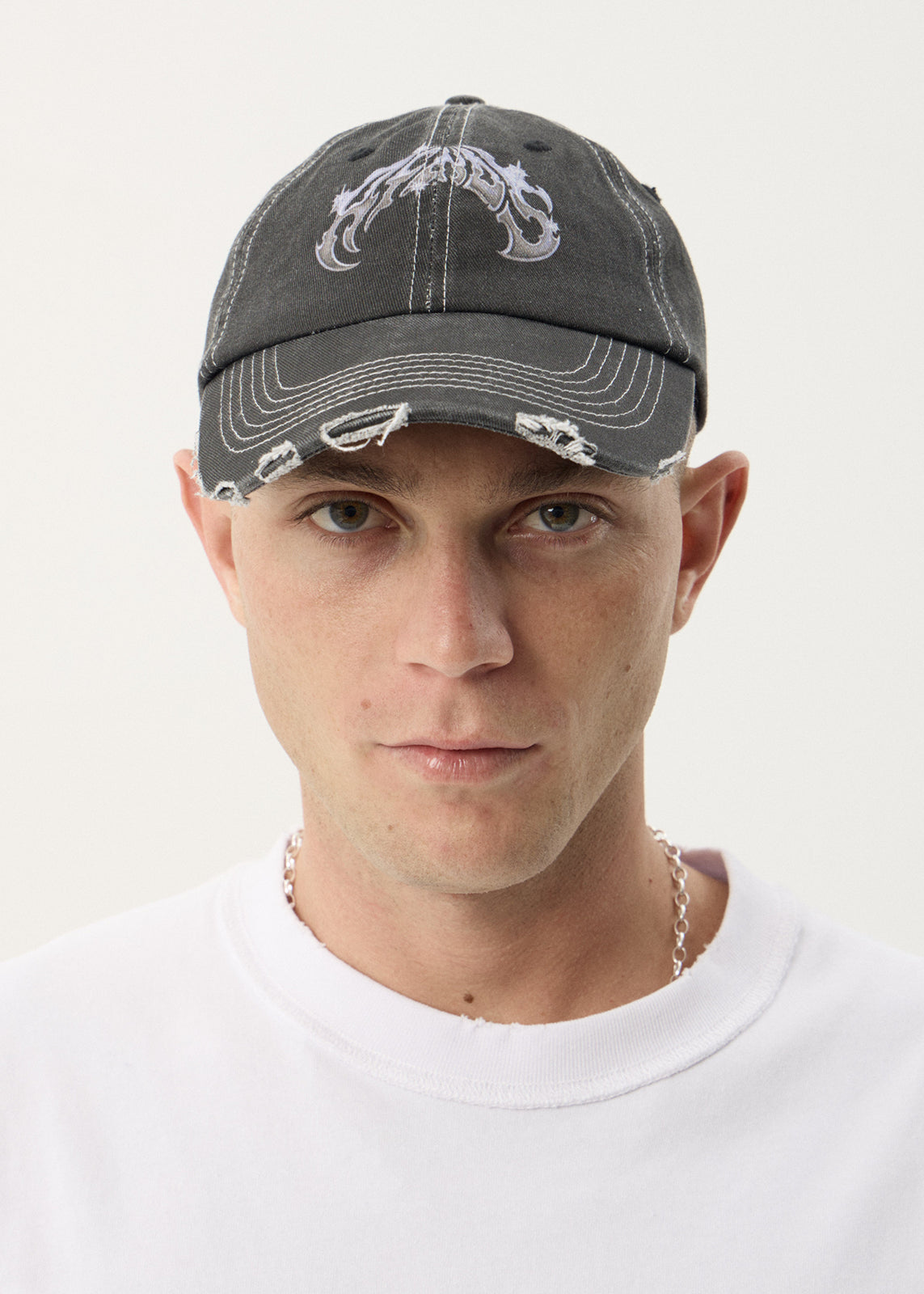 Afends Scorpius Six Panel Cap Stone Black