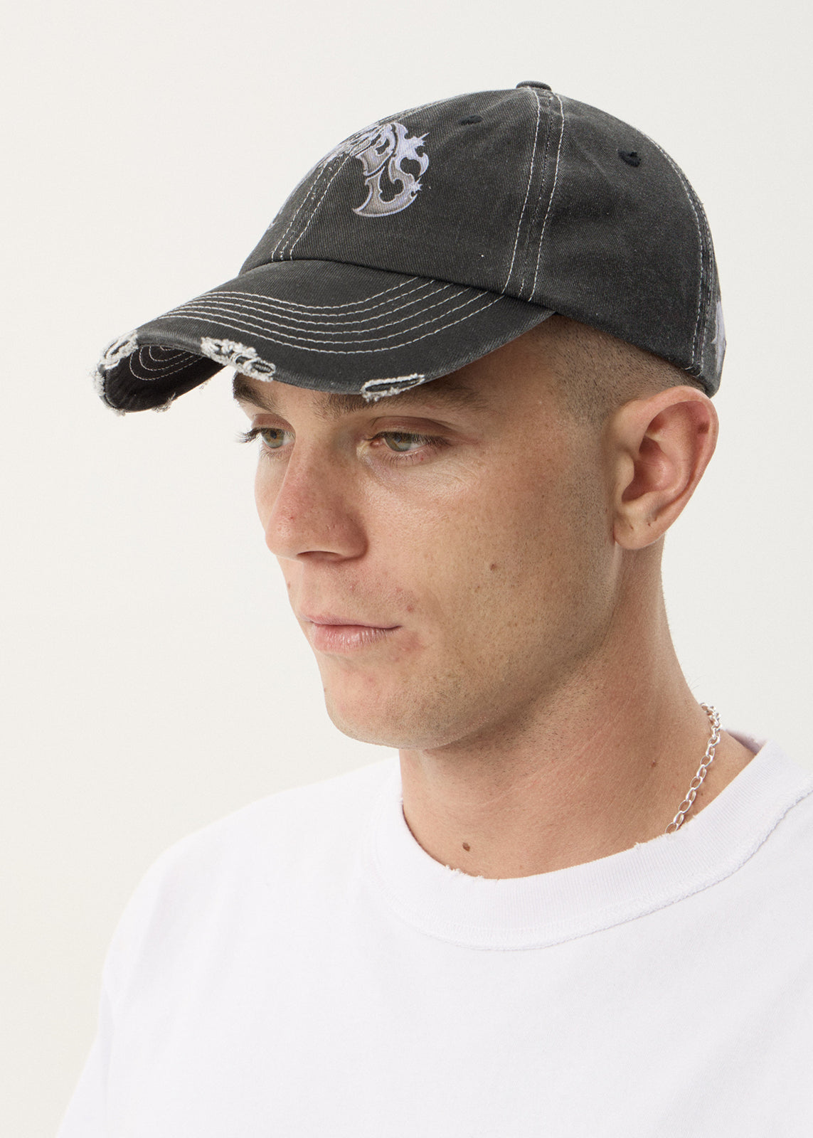 Afends Scorpius Six Panel Cap Stone Black