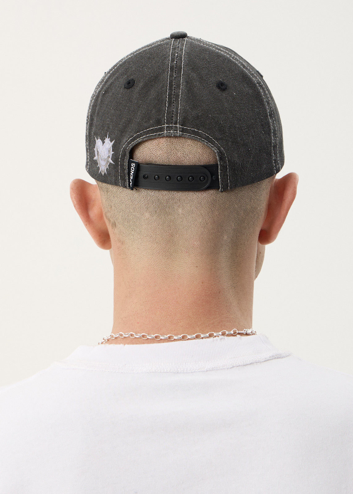Afends Scorpius Six Panel Cap Stone Black