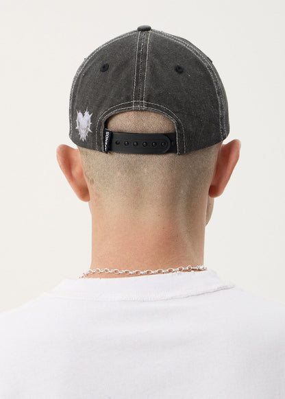 Afends Scorpius Six Panel Cap Stone Black