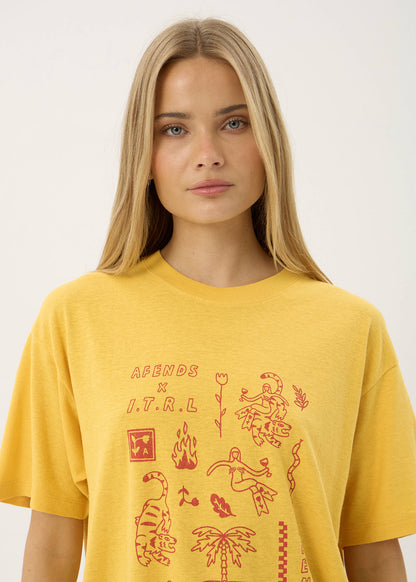 Afends Holly Oversized Tee Mango