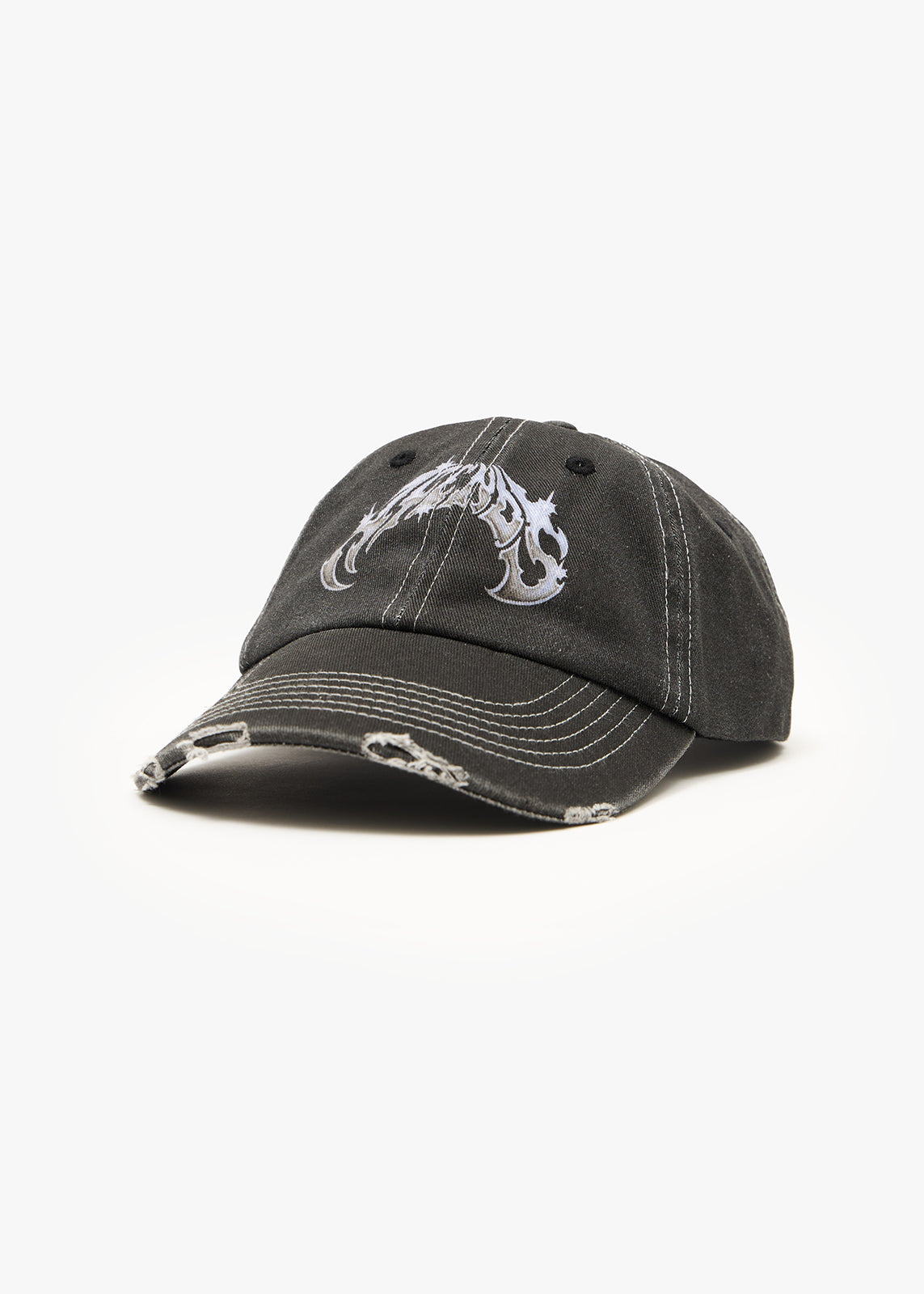 Afends Scorpius Six Panel Cap Stone Black