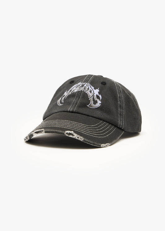 Afends Scorpius Six Panel Cap Stone Black
