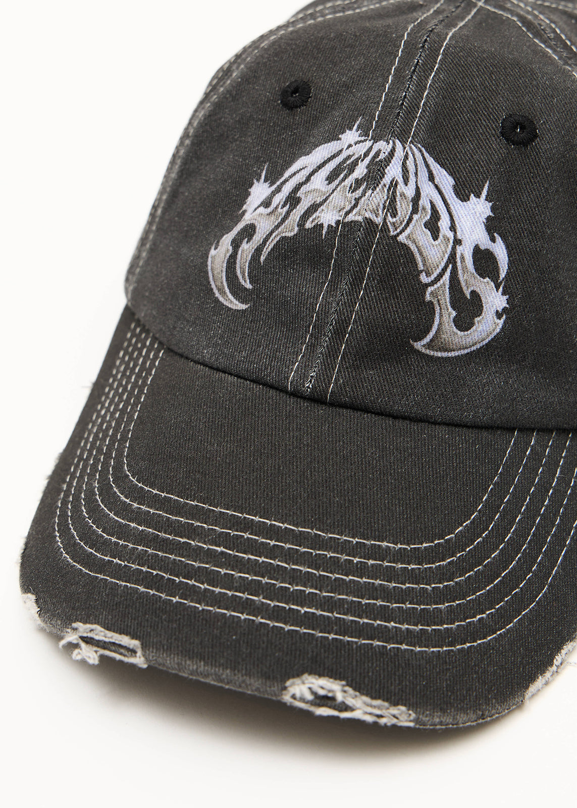 Afends Scorpius Six Panel Cap Stone Black