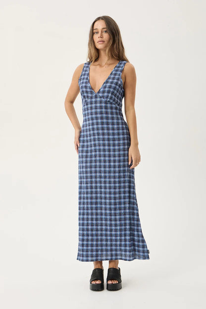 Afends Mountains Tully Seersucker Maxi Dress