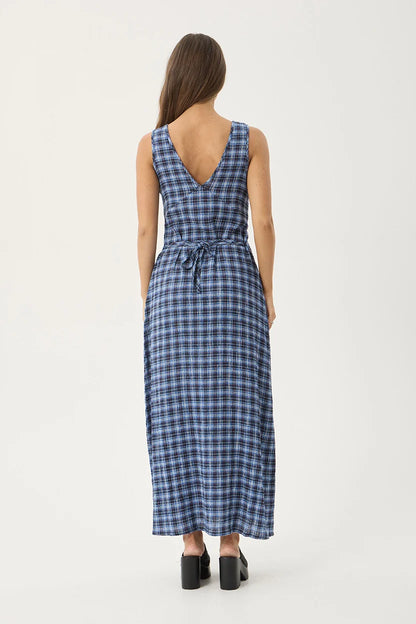 Afends Mountains Tully Seersucker Maxi Dress