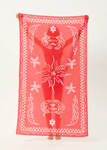 Afends Calda Sarong Tomato