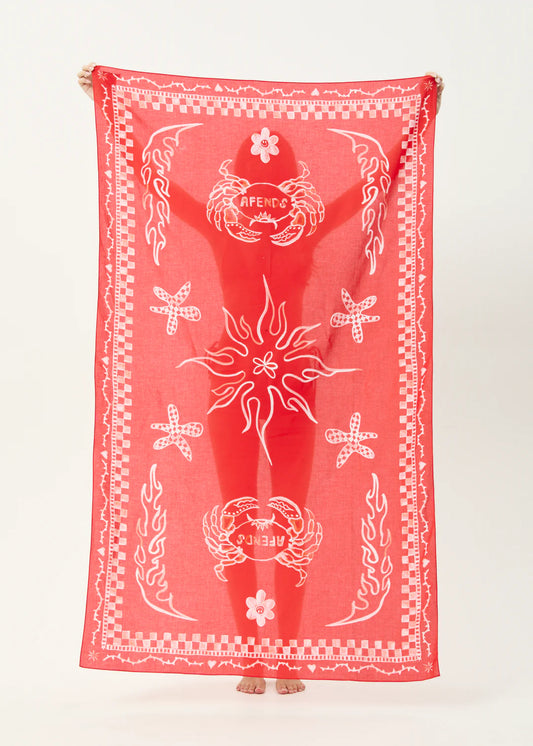 Afends Calda Sarong Tomato