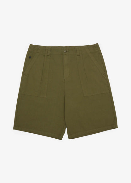 Afends Glider Pleated Short 22" Military