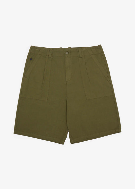 Afends Glider Pleated Short 22" Military