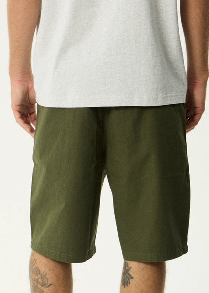 Afends Glider Pleated Short 22" Military