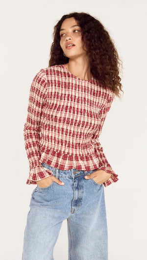Mink Pink Anouk Shirred Top
