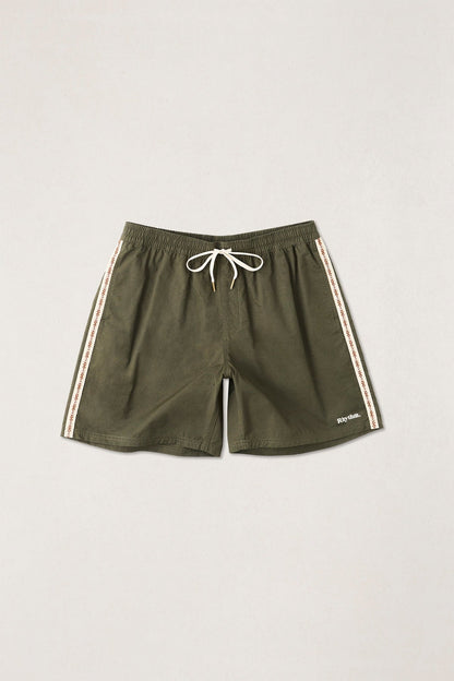 Rhythm Woven Tape Beach Short Olive