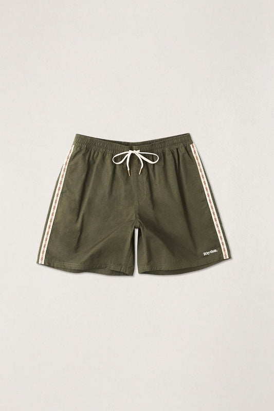 Rhythm Woven Tape Beach Short Olive
