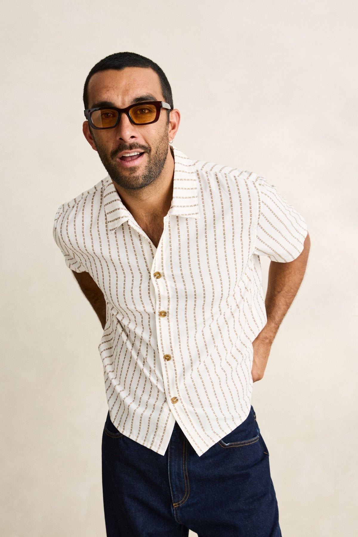 Rhythm Vacation Stripe Crop SS Shirt Multi