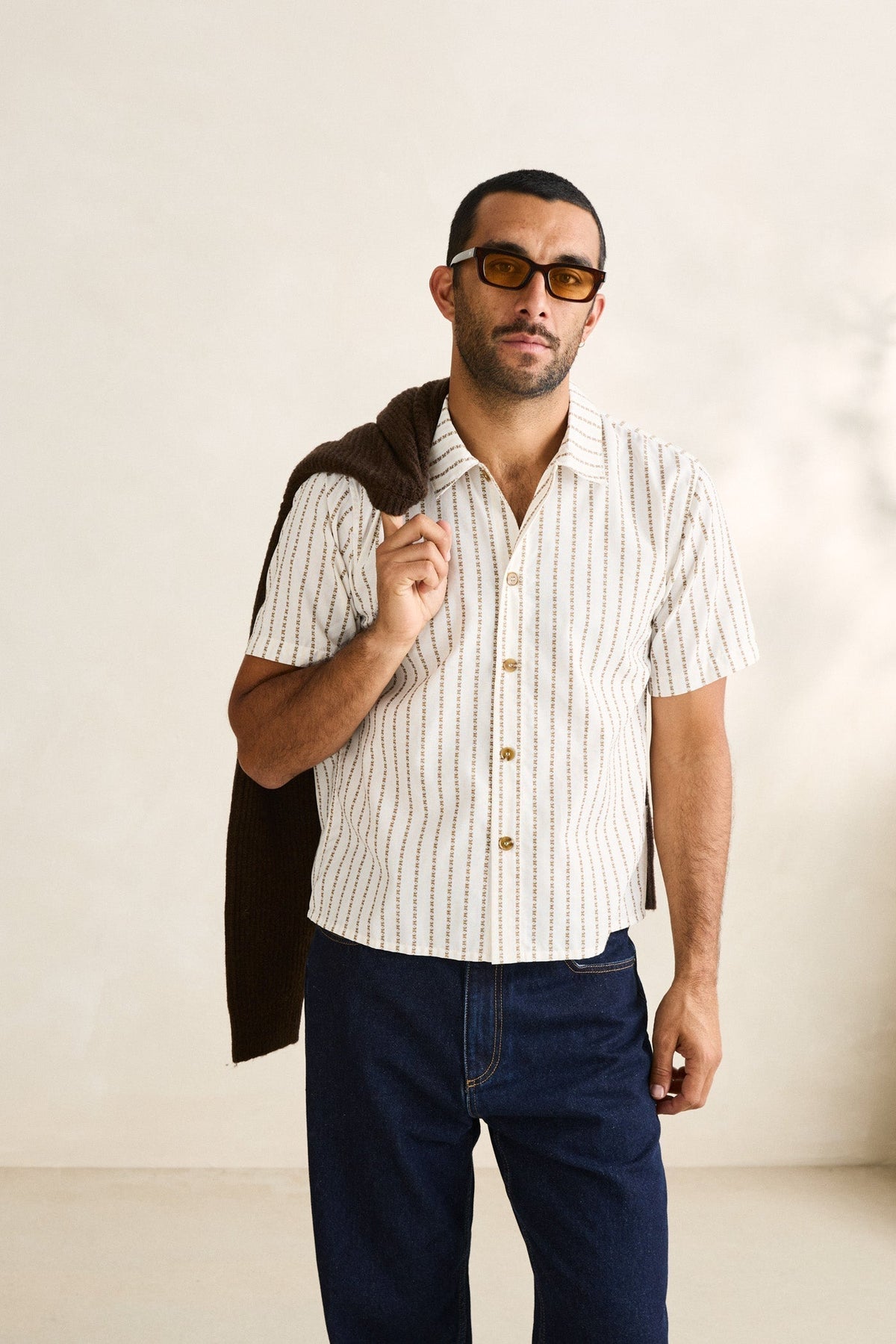 Rhythm Vacation Stripe Crop SS Shirt Multi