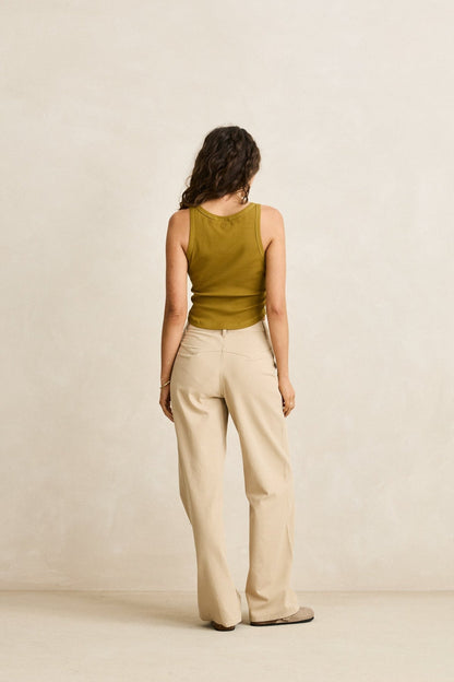 Rhythm Posy Rib Tank Olive