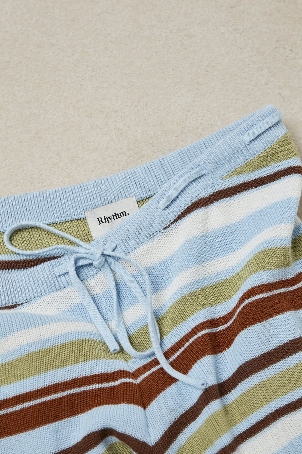 Rhythm Frankie Stripe Knit Short Marine Green