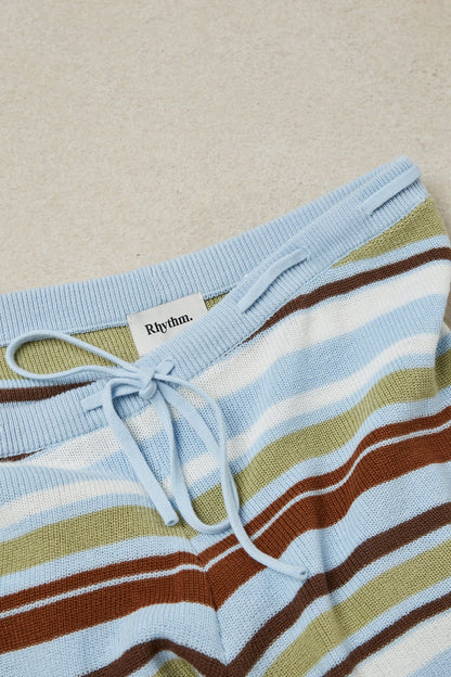 Rhythm Frankie Stripe Knit Short Marine Green