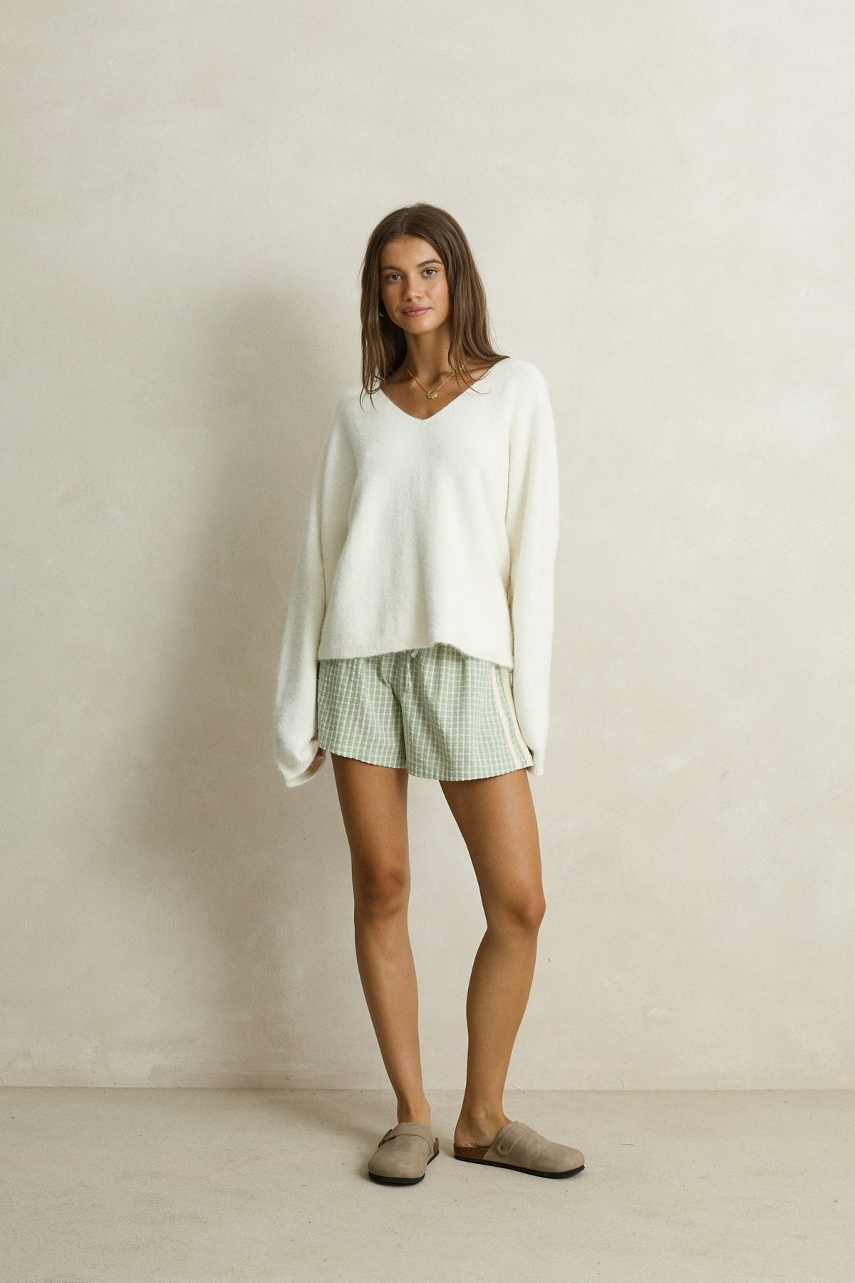 Rhythm Kirri Check Short Green