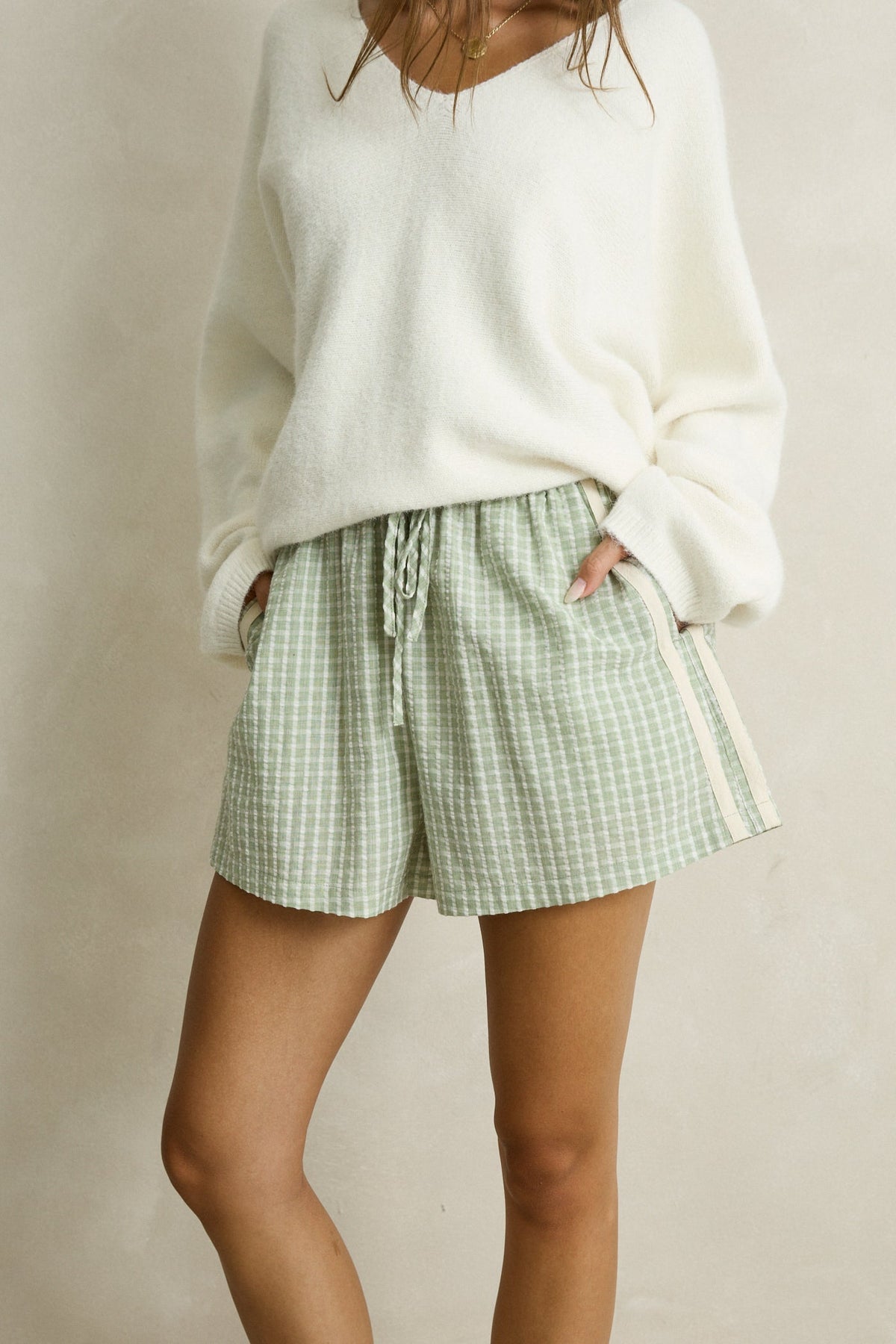 Rhythm Kirri Check Short Green