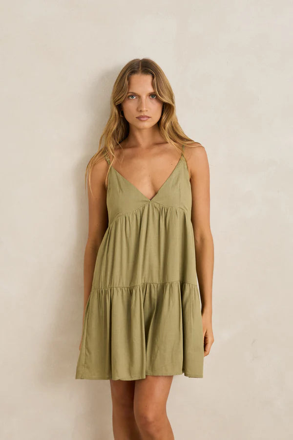 Rhythm Classic Tiered Mini Dress