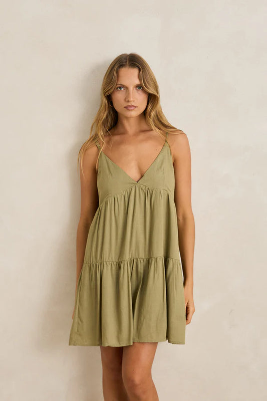 Rhythm Classic Tiered Mini Dress