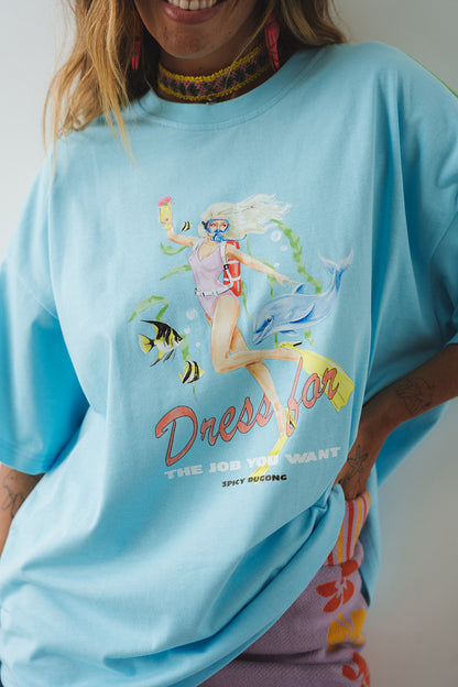 Spicy Dugong Dress For Tee Blue
