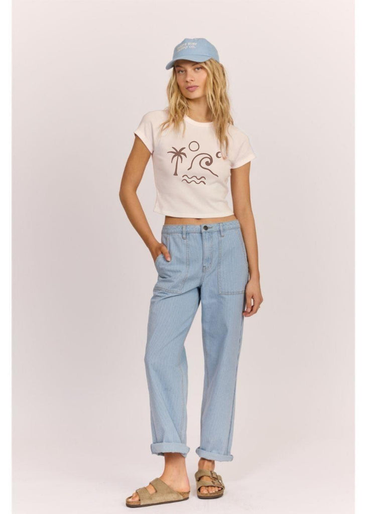 Sisstr Daydream Baby SS Knit Tee Bone