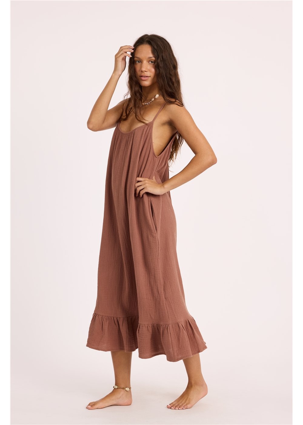 Sisstr Beach Cruiser Woven Dress Mulberry