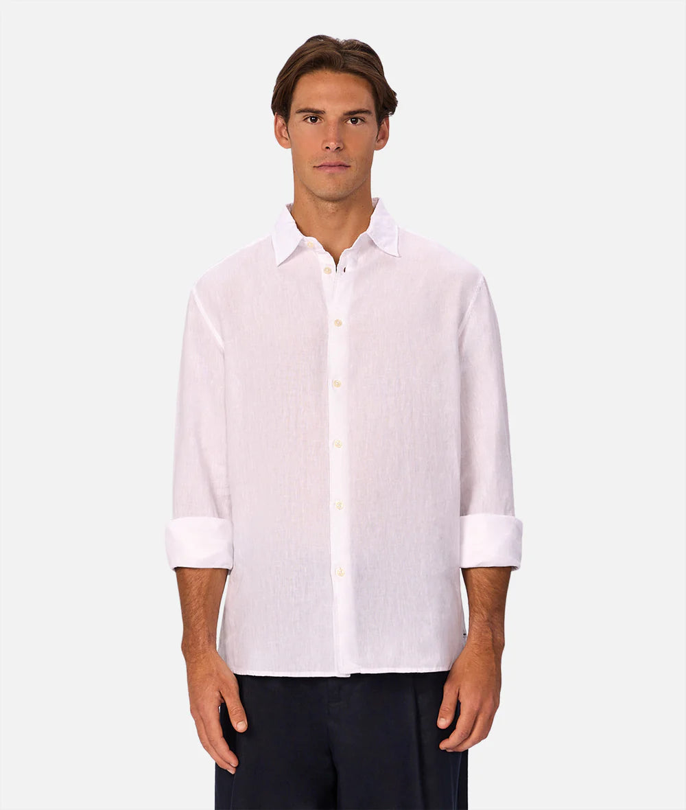 Industrie The St Martins Long Sleeve Linen Shirt Winter White