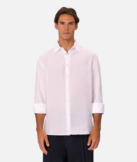 Industrie The St Martins Long Sleeve Linen Shirt Winter White