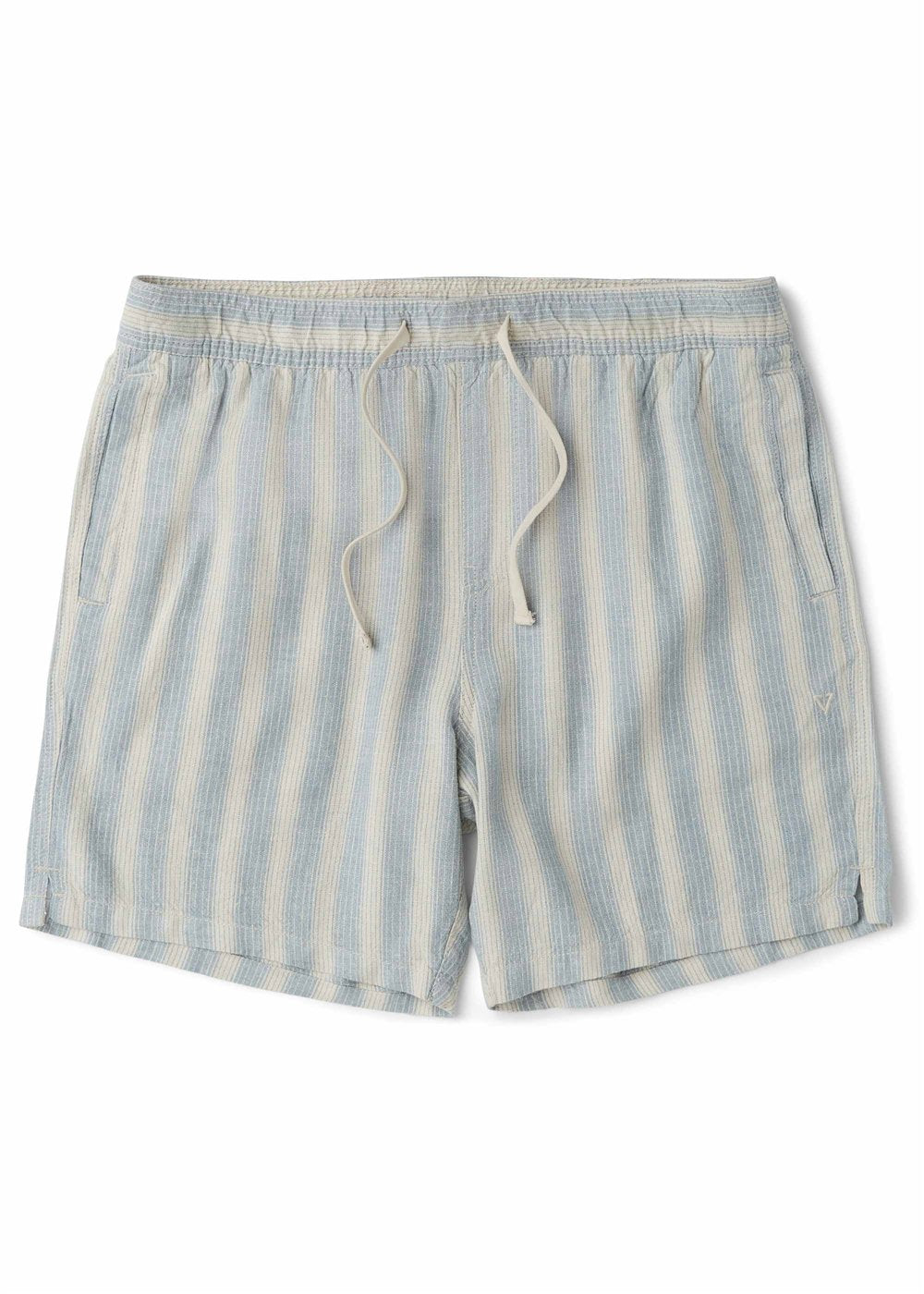 Vissla Grad Stripe 17" Elastic Linen Walkshort Faded Denim