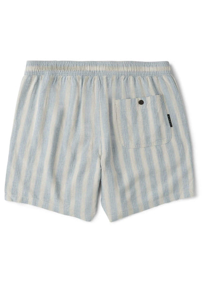 Vissla Grad Stripe 17" Elastic Linen Walkshort Faded Denim