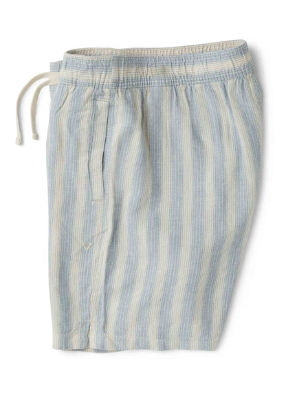 Vissla Grad Stripe 17" Elastic Linen Walkshort Faded Denim