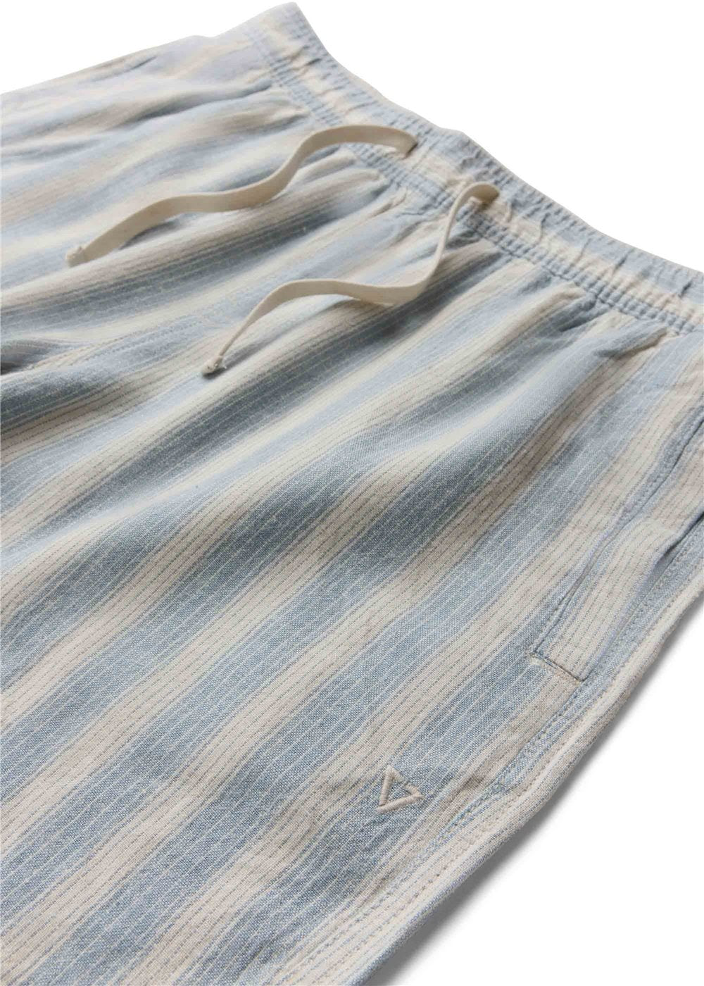 Vissla Grad Stripe 17" Elastic Linen Walkshort Faded Denim