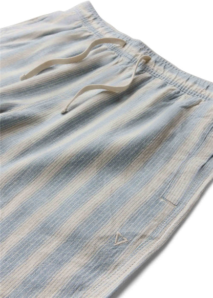 Vissla Grad Stripe 17" Elastic Linen Walkshort Faded Denim