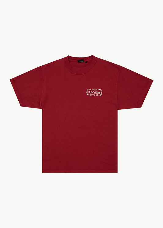 Afends Spiritual Heavyweight Boxy Tee Vintage Ketchup
