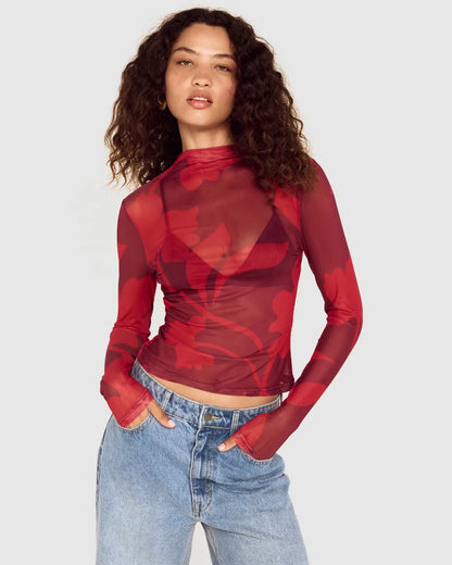 MinkPink Airi Mesh Top