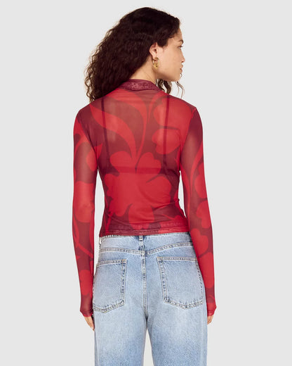 MinkPink Airi Mesh Top