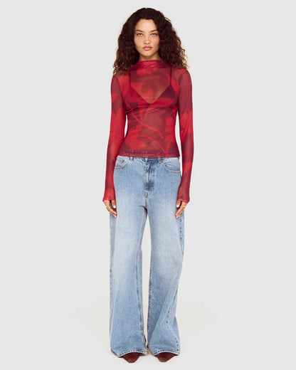 MinkPink Airi Mesh Top