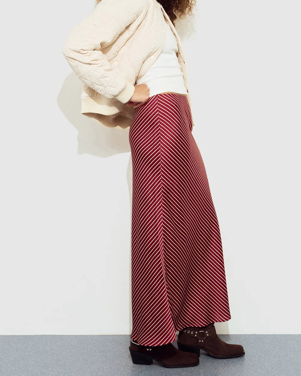 MinkPink Leni Bias Midi Skirt