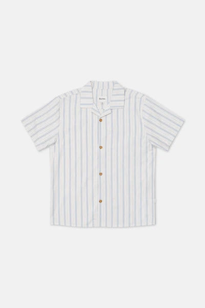 Rhythm Vacation Stripe Ss Shirt Natural