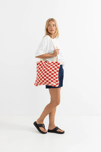 Rhythm Lola Check Crochet Tote Bag