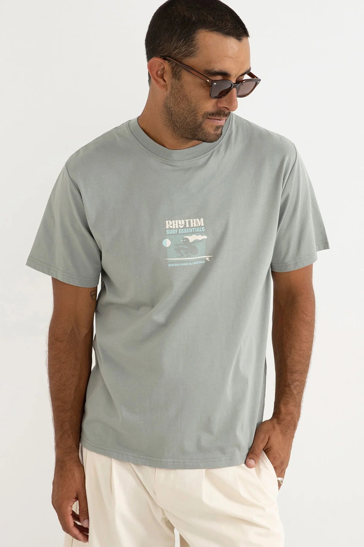 Rhythm Slide Ss T-Shirt Seafoam