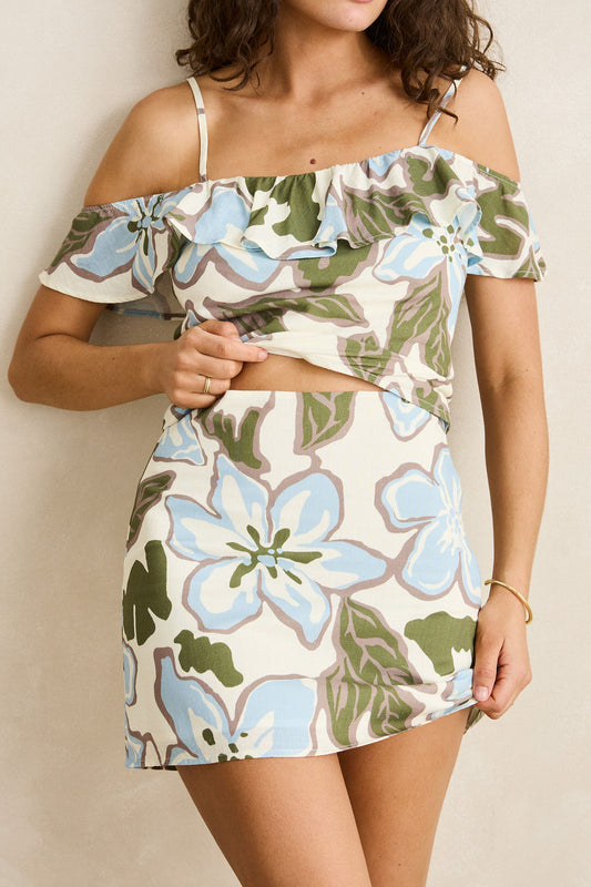 Rhythm Gigi Skirt In Blue