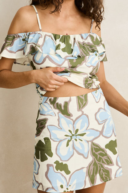 Rhythm Gigi Skirt In Blue