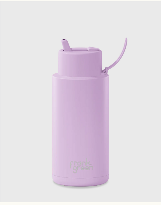 Frank Green Bottle with Straw 34oz- Lilac Haze