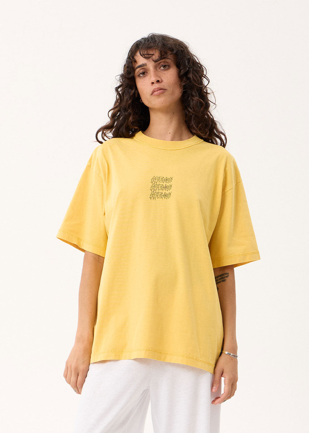 Afends Repetition - Boxy Tee Vintage Mango