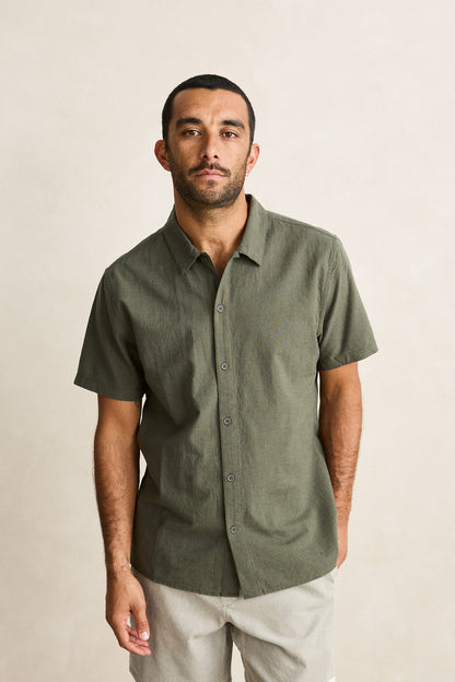 Rhythm Classic Linen SS Forest Green